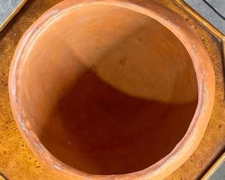 Tohono O'odham Papago Indian Clay Pottery Bowl Primitive Native American Pot 6.5 in H x 8in Diameter at widest point