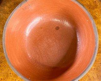 AS-IS Native American Pueblo Polychrome Pottery Bowl 3in H x 7.25inDiameter at rim