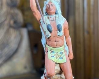 Ski Country Bourbon Whiskey Wolf Dancer Limited Edition Decanter 1981 Barbara F. Foss 16.5x5x6in HxWxD