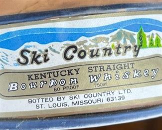 Ski Country Bourbon Whiskey Wolf Dancer Limited Edition Decanter 1981 Barbara F. Foss 16.5x5x6in HxWxD