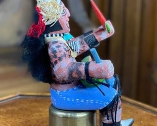 Vintage Hopi Kachina Watermelon Clown Small F. Healing Koshare Katsina 8x3.5x3.5in HxWxD