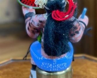 Vintage Hopi Kachina Watermelon Clown Small F. Healing Koshare Katsina 8x3.5x3.5in HxWxD