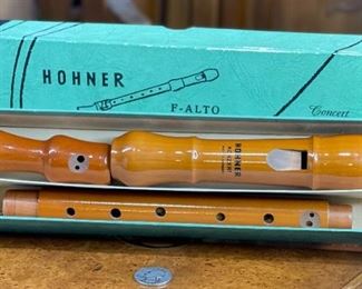 Vintage Hohner F-Alto Concert Recorder in Box Konzert Germany Box: 2x3x12in HxWxD