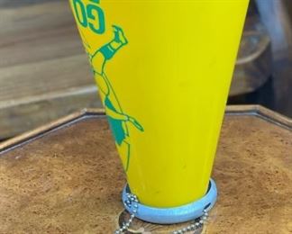 1960s Vintage NFL Green Bay Packers Megaphone Yell-A-Phone 7.5in H x 4.75 in diameter