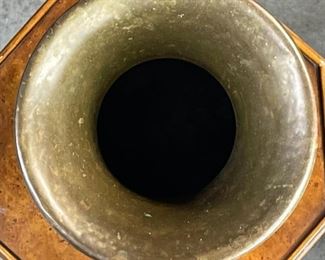 Antique Brass Spittoon 11.5in H x 8in diameter at top rim