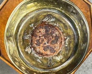 Antique Brass Spittoon 11.5in H x 8in diameter at top rim