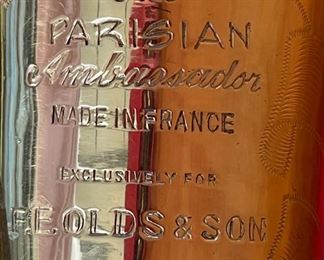 Vintage F.E. Olds & Son The Parisian Ambassador Alto Saxophone Case: 25x6x10.5in