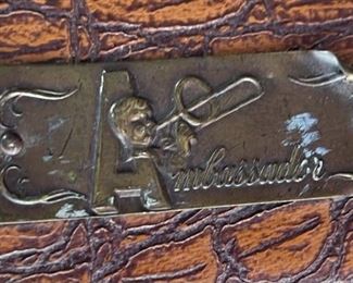 Vintage F.E. Olds & Son The Parisian Ambassador Alto Saxophone Case: 25x6x10.5in