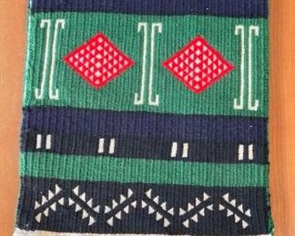 Vintage Hopi Pueblo Ceremonial Dance Sash Native American Broad Face katsina Red/White/Green/Blue Navajo 90in Long x 10.5in W