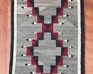 Antique Navajo Klagetoh Rug Native American 42in long x 20 in wide