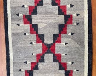 Antique Navajo Klagetoh Rug Native American 42in long x 20 in wide