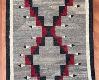 Antique Navajo Klagetoh Rug Native American 42in long x 20 in wide