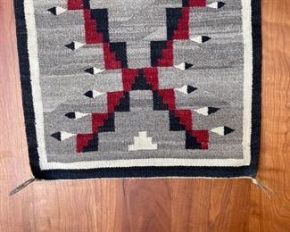 Antique Navajo Klagetoh Rug Native American 42in long x 20 in wide