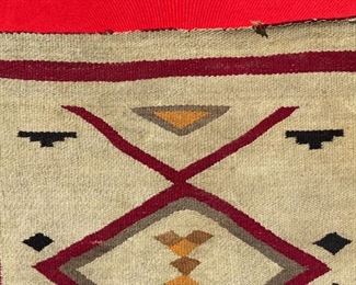 Antique Navajo Saddle Blanket Rug Native American 31 x 29in