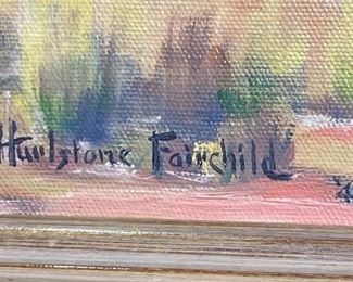 Original Art Hurlstone Fairchild Desert Landscape Frame: 24x28in Canvas:20x24.25in