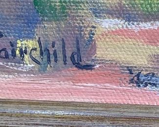 Original Art Hurlstone Fairchild Desert Landscape Frame: 24x28in Canvas:20x24.25in