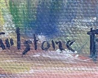 Original Art Hurlstone Fairchild Desert Landscape Frame: 24x28in Canvas:20x24.25in