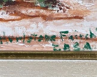 Original Art Hurlstone Fairchild Cañada del Oro Cliffs on Proctor’s Ranch 1958 Frame: 18.5x22.5in Board: 12x16in