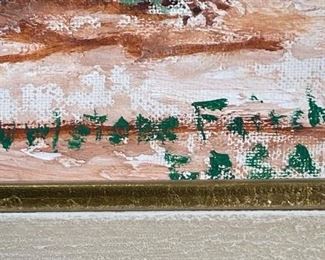 Original Art Hurlstone Fairchild Cañada del Oro Cliffs on Proctor’s Ranch 1958 Frame: 18.5x22.5in Board: 12x16in