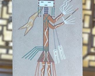 Navajo Female Yei Sand Painting Wilson Price Original Art 16x8in