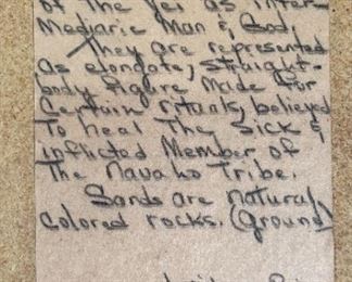 Navajo Female Yei Sand Painting Wilson Price Original Art 16x8in