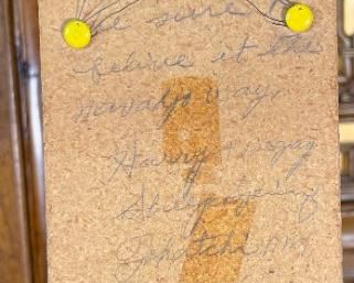 Navajo Prayer People Sand Painting Harry Begay 10x4in