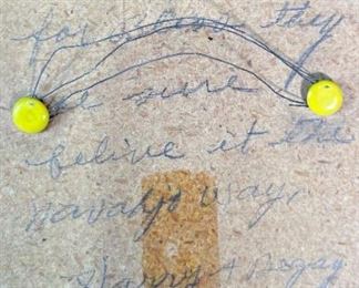 Navajo Prayer People Sand Painting Harry Begay 10x4in