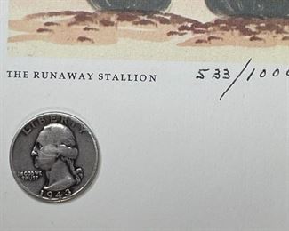 5pc Navajo Quincy Tahoma Litho Prints Lithograph 1972 H. Tutt Native American of Santa Fe Art Unframed 24.75x16.75 Image: 19x12in