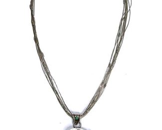 Sterling Silver Zuni Heartline Bear Pendant Liquid Silver Multi-strand Necklace Native American Arrow Kokopelli 24in Long Bear: 1.10x1.7in