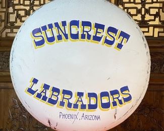 Vintage Suncrest Labradors Phoenix, Arizona Button Sign Advertising 28.75in Diameter