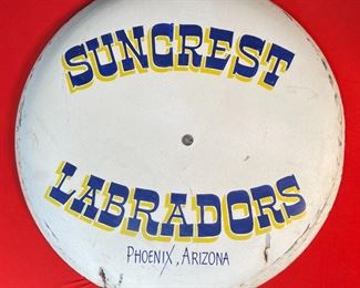Vintage Suncrest Labradors Phoenix, Arizona Button Sign Advertising 28.75in Diameter