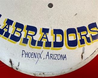 Vintage Suncrest Labradors Phoenix, Arizona Button Sign Advertising 28.75in Diameter