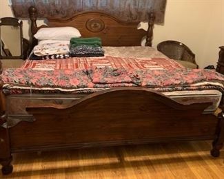 King-size bed and mattress set