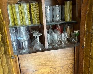 Vintage Bar and cocktail glasses