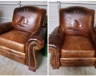 Nice Leather Recliner. Has some damage to the head rest area