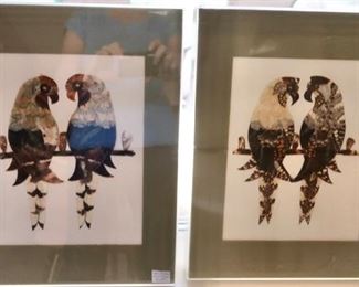 Nice art pieces made entirely out of real feathers