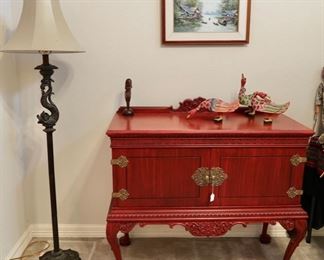Cabinet Sideboard - plenty of storage / Floor Lamp