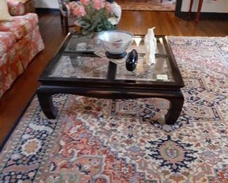 #vintage mid century modern chinoiserie chow leg ming coffee table