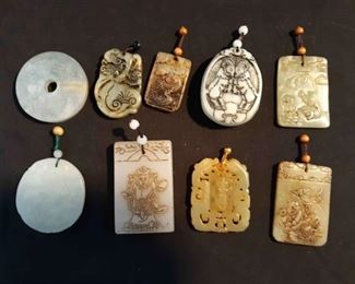 CT052Carved Stone Pendants