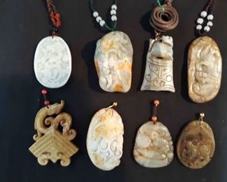 CT055Carved stone pendants