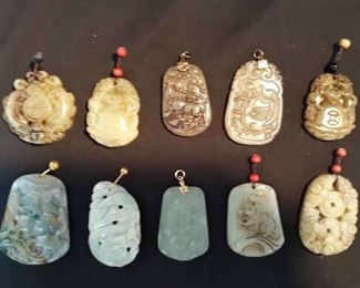 CT056Carved stone pendants