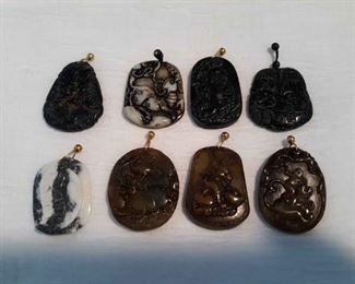CT059Carved Stone Pendants