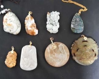 CT072Carved Stone Pendants
