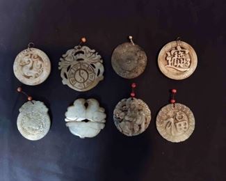 CT049Carved Stone Pendants