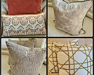 Custom Designer Pillows with textiles by Kravet