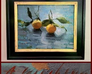 Aimee Erickson "TWO Mandarins on a Blue Table" #21
