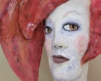 Contemporary Head Vase artist signed CODY 2017 $145 or bid  #4