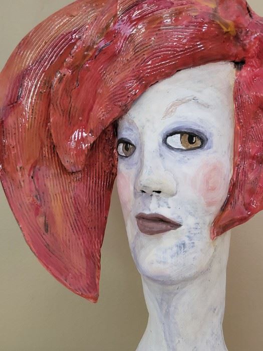 Contemporary Head Vase artist signed CODY 2017 $145 or bid  #4