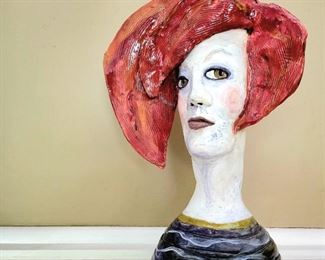 Ceramic Head Vase signed by artist Cody 2017  $145 or bid #4