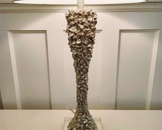 Contemporary pebble table lamp $120 or bid #44